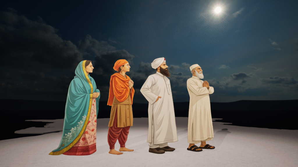 People of many religions-3d creation